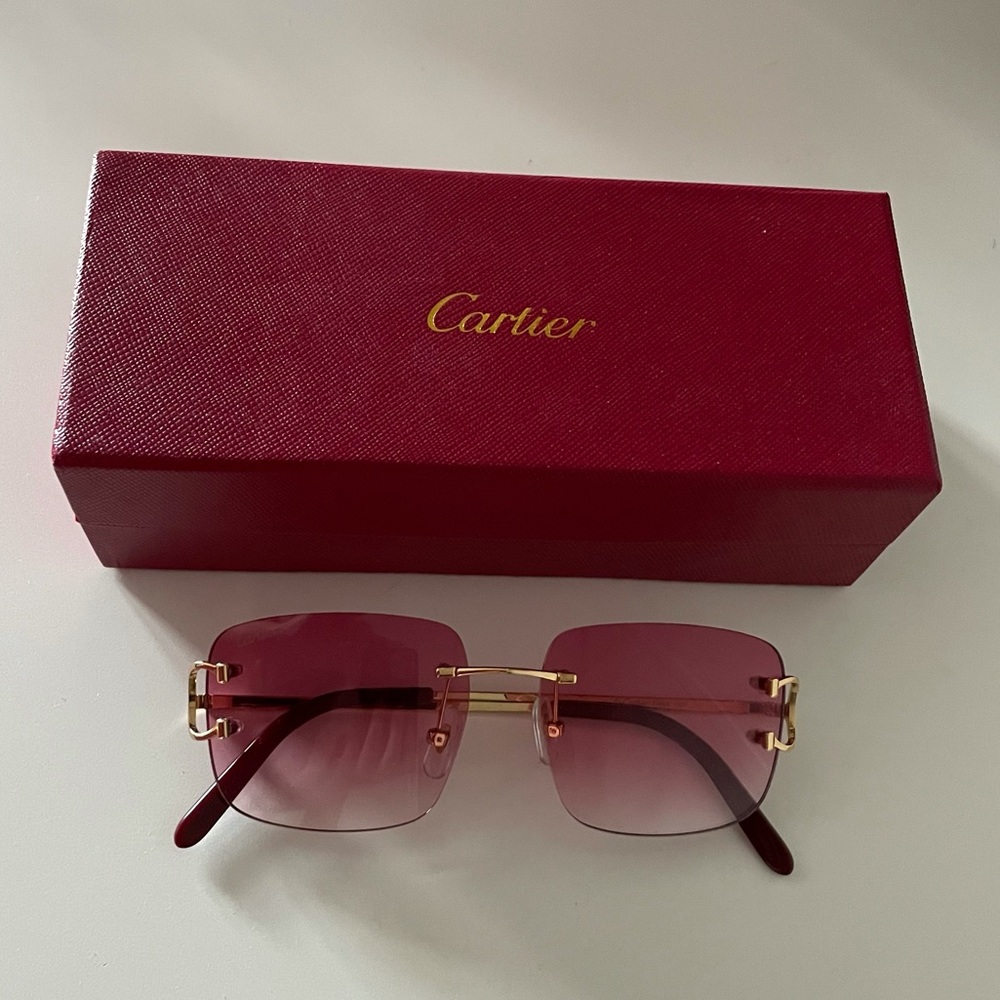 Cartier Rimless Rectangle Sunglasses